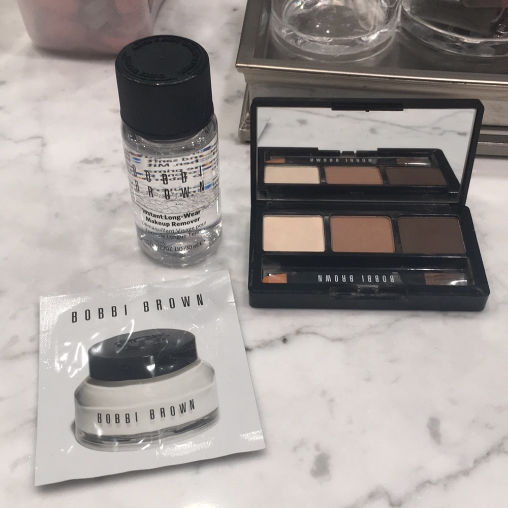 Eyeshadow, makeup remover and face cream
